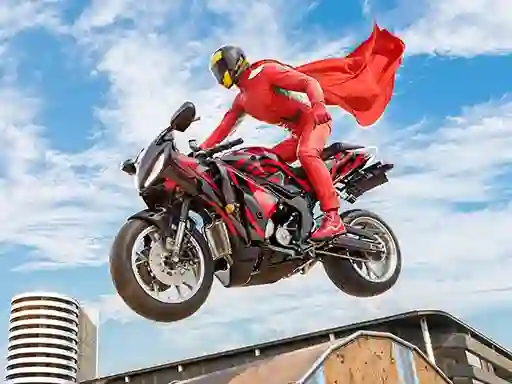بازی Real Motorbike Super Hero Stunt 3D آنلاین