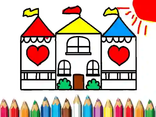 بازی Back To School Coloring Book DOLL HOUS آنلاین