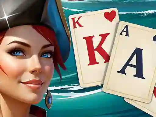 بازی Solitaire Klondike Treasure Island آنلاین