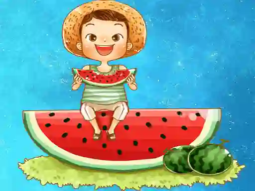 بازی Watermelon and Drinks Puzzle آنلاین