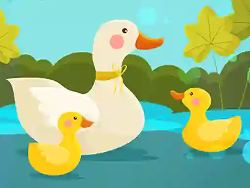 بازی Mother Duck and Ducklings Jigsaw آنلاین