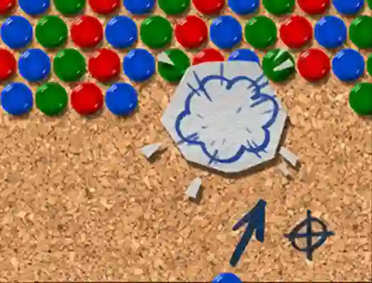 بازی Pinboard Bubble Shooter آنلاین