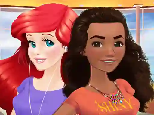 بازی Ariel and Moana Princess on Vacation آنلاین