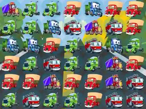 بازی Cartoon Trucks Match 3 آنلاین