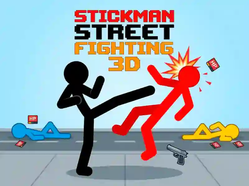 بازی Stickman Street Fighting 3d آنلاین