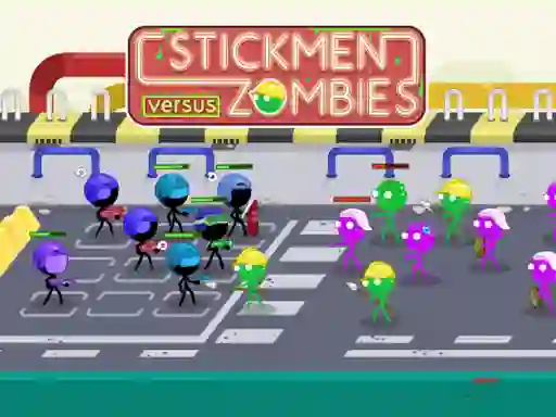 بازی Stickmen Versus Zombies آنلاین