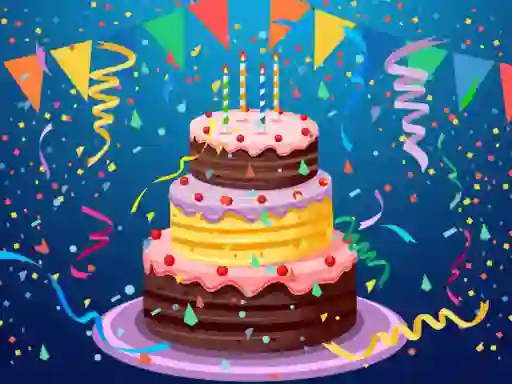 بازی Birthday cake puzzle آنلاین