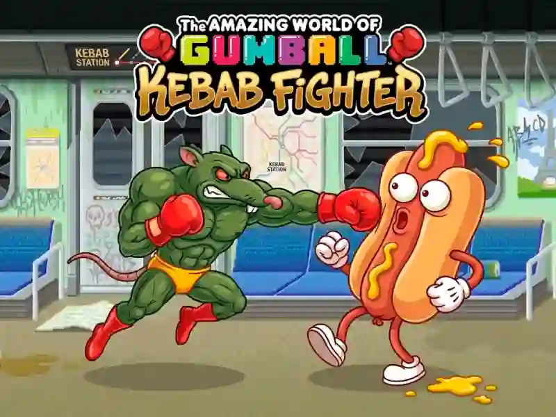 بازی The Amazing World of Gumball Kebab Fighter آنلاین