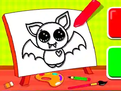 بازی Easy Kids Coloring Bat آنلاین