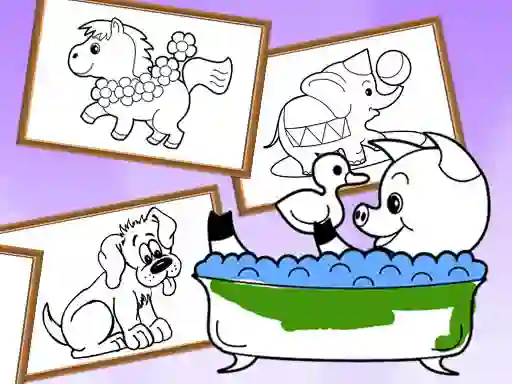 بازی Cartoon Coloring for Kids Animals آنلاین