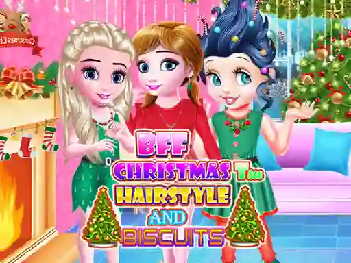 بازی BFF Christmas Tree Hairstyle and Biscuits آنلاین