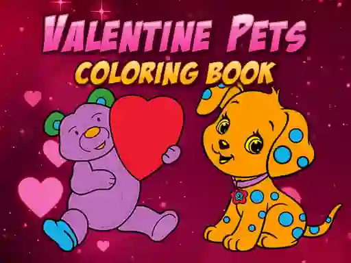 بازی Valentine Pets Coloring Book آنلاین