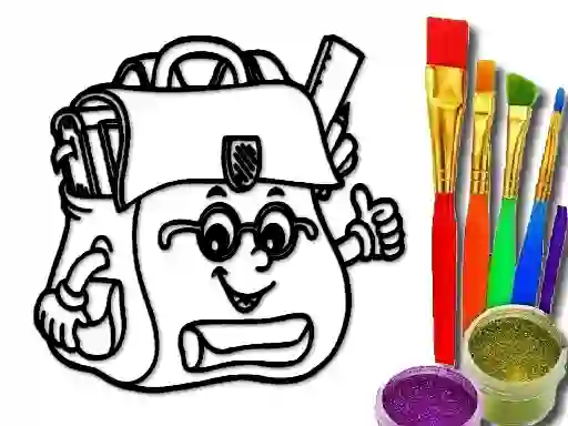 بازی Back To School: School Bag Coloring Book آنلاین