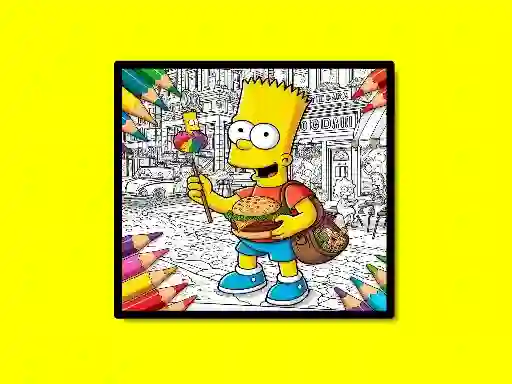 بازی Back To School Simpsons Coloring Book آنلاین
