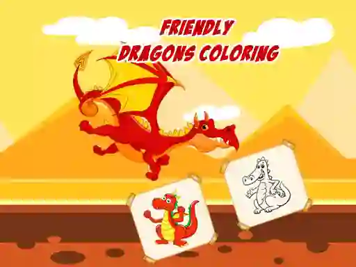 بازی Friendly Dragons Coloring آنلاین
