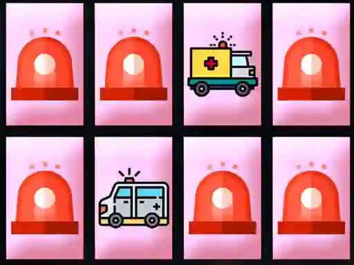 بازی Ambulance Trucks Memory آنلاین