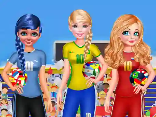 بازی BFF Princess Vote For  FIFA 2018 Quarter Finals آنلاین