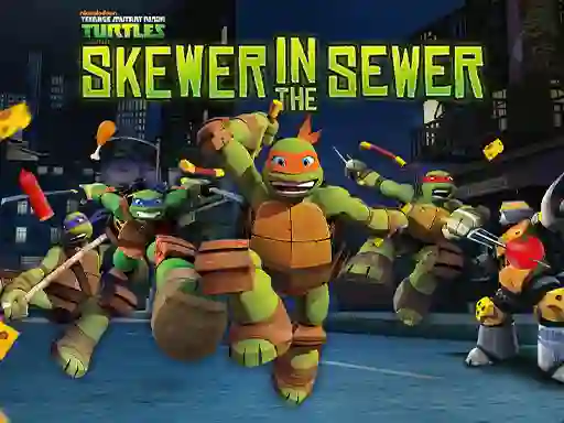 بازی Teenage Mutant Ninja Turtles: Skewer in the Sewer آنلاین