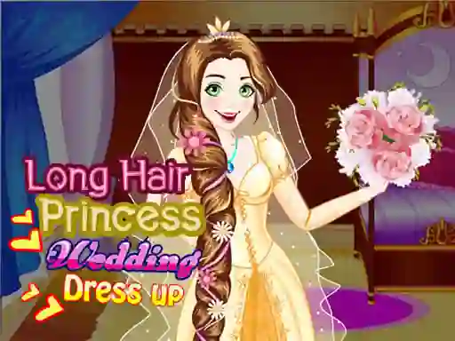 بازی Long Hair Princess Wedding Dress up آنلاین