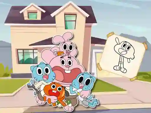 بازی World Of Gumball Coloring Game آنلاین