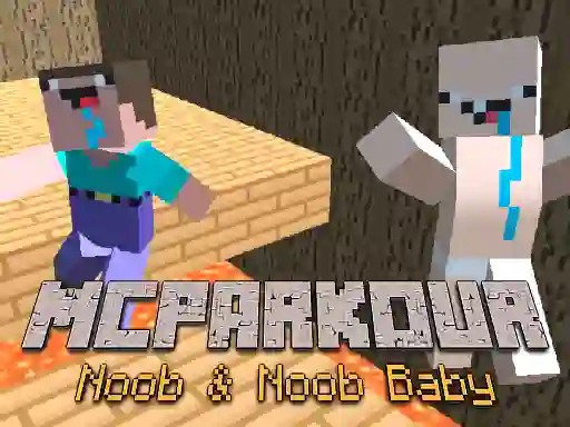 بازی MCParkour Noob & Noob Baby آنلاین