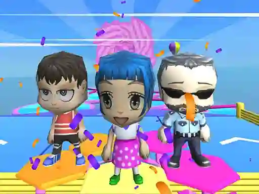بازی Fall Guys And Girls Chibi Race Knockdown Multiplay آنلاین