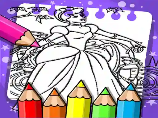 بازی Cinderella Color Book آنلاین