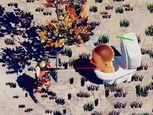 بازی TopDown Skibidi Toilet Shooting آنلاین
