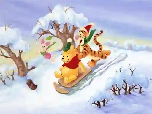 بازی Winnie the Pooh Christmas Jigsaw Puzzle 2 آنلاین