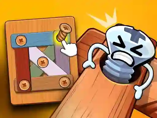 بازی Wood Bolts Nuts Screw Pin Puzzle آنلاین