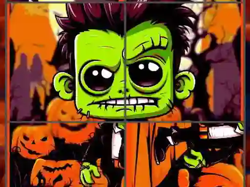 بازی Franky & Vampire Halloween Puzzle آنلاین