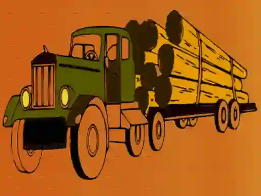 بازی Logging Trucks Coloring آنلاین