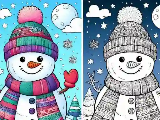 بازی Coloring book Winter آنلاین