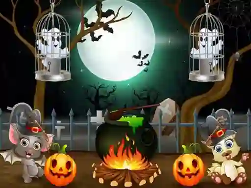بازی Halloween Twin Ghosts Rescue آنلاین