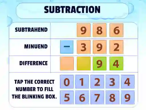بازی Subtraction Practice آنلاین