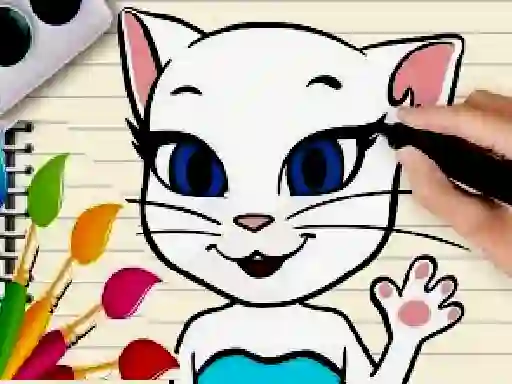 بازی Talking Angela Coloring Book آنلاین
