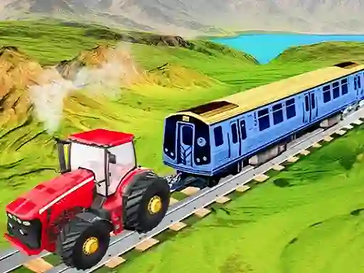 بازی Chain Tractor Train Towing Game 3D آنلاین