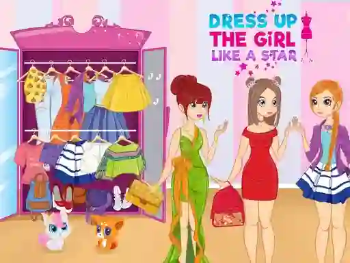 بازی Dress Up The Girl Like A Star آنلاین