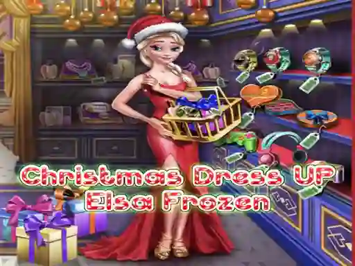 بازی Elsa Frozen Christmas Dress up آنلاین