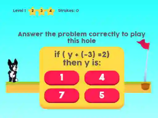 بازی MathPup Golf 4 Algebra آنلاین