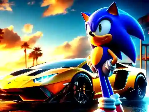 بازی Sonic Run for Lamborghini آنلاین