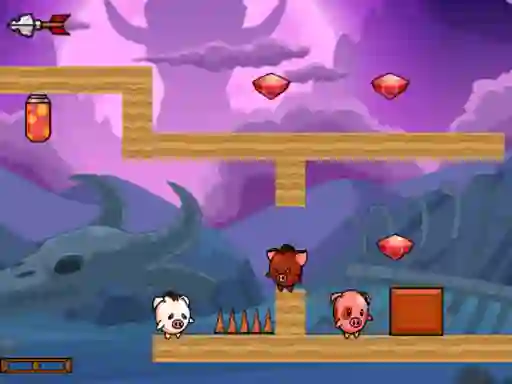 بازی Pig Bros Adventure آنلاین