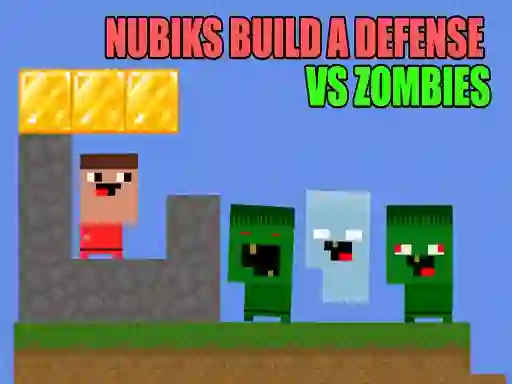 بازی Nubiks build a defense vs zombies آنلاین