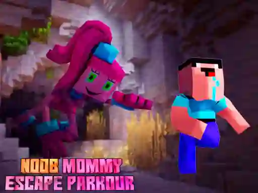 بازی Noob Mommy Escape Parkour آنلاین