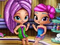 بازی Shimmer and Shine: ﺎﻧﻮﺳ ﺭﺩ ﻥﺎﺸﺧﺭﺩ ﯼﺎﻫ ﻦﯿﺟ  آنلاین