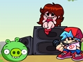 بازی Angry Birds ﺯﺍ Funkin 'vs PIG ﺐﺷ ﻪﻌﻤﺟ  آنلاین