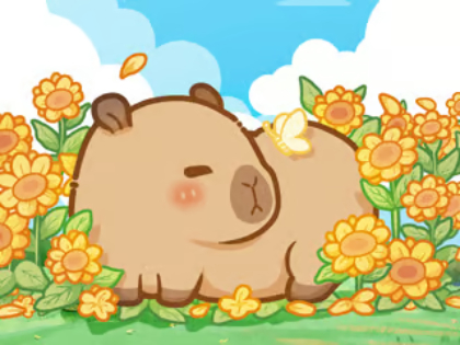 بازی Capybara In Sunflowers :ﯽﯾﻮﻣ ﻩﺭﺍ ﯼﺭﺎﮐ ﺖﺒﻨﻣ ﻩﺭﺍ ﻝﺯﺎﭘ  آنلاین