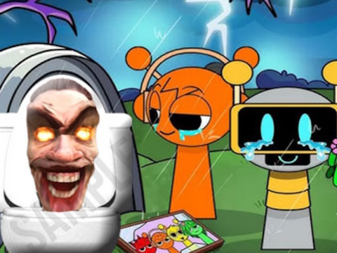 بازی Sprunki Castle Panic ﺖﻟﺍﻮﺗ Skibidi  آنلاین