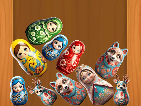 بازی Matreshki ﺪﯿﻨﮐ ﻡﺎﻏﺩﺍ ﺍﺭ  آنلاین