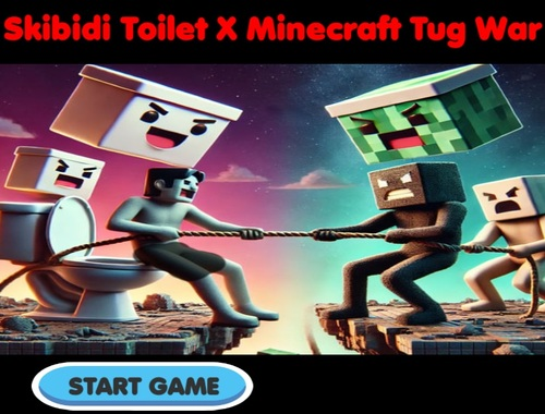 بازی Skibidi X Minecraft Tug War ﺖﻟﺍﻮﺗ  آنلاین